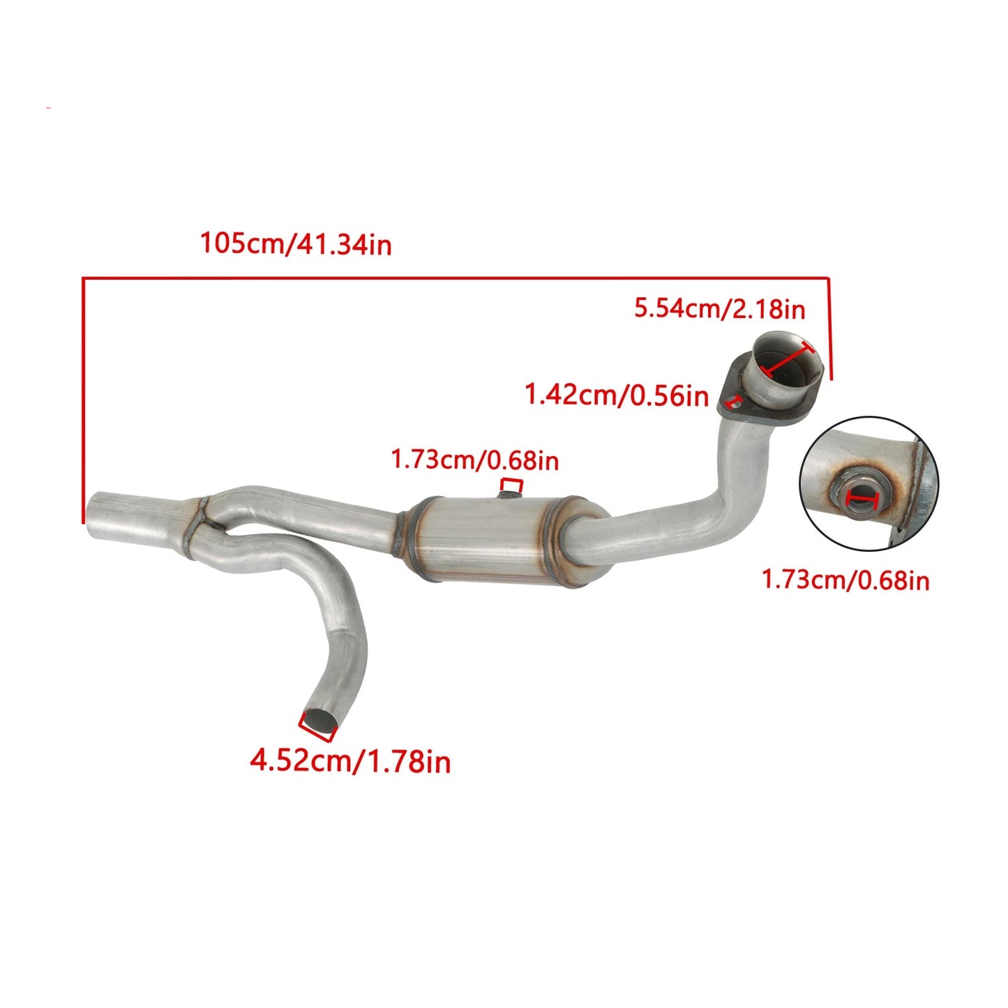 2010-2011 JEEP Wrangler 3.8L Y Pipe Catalytic Converter Complete Set 50498