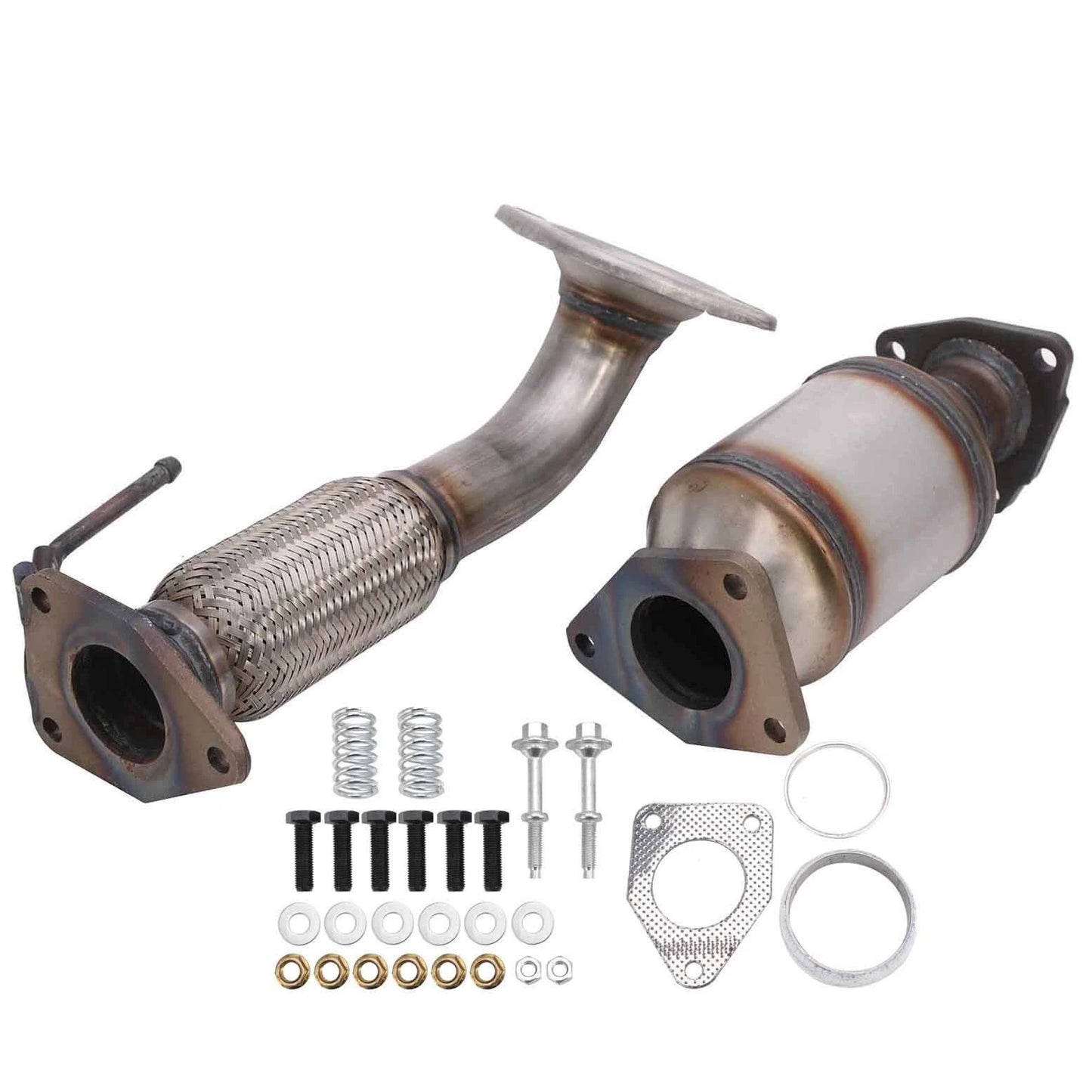 2008-2012 Accord 2.4L Honda 2PCS Flex Pipe+Rear Manifold Catalytic Converter 642118 6H28175