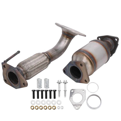2008-2012 Accord 2.4L Honda 2PCS Flex Pipe+Rear Manifold Catalytic Converter 642118 6H28175