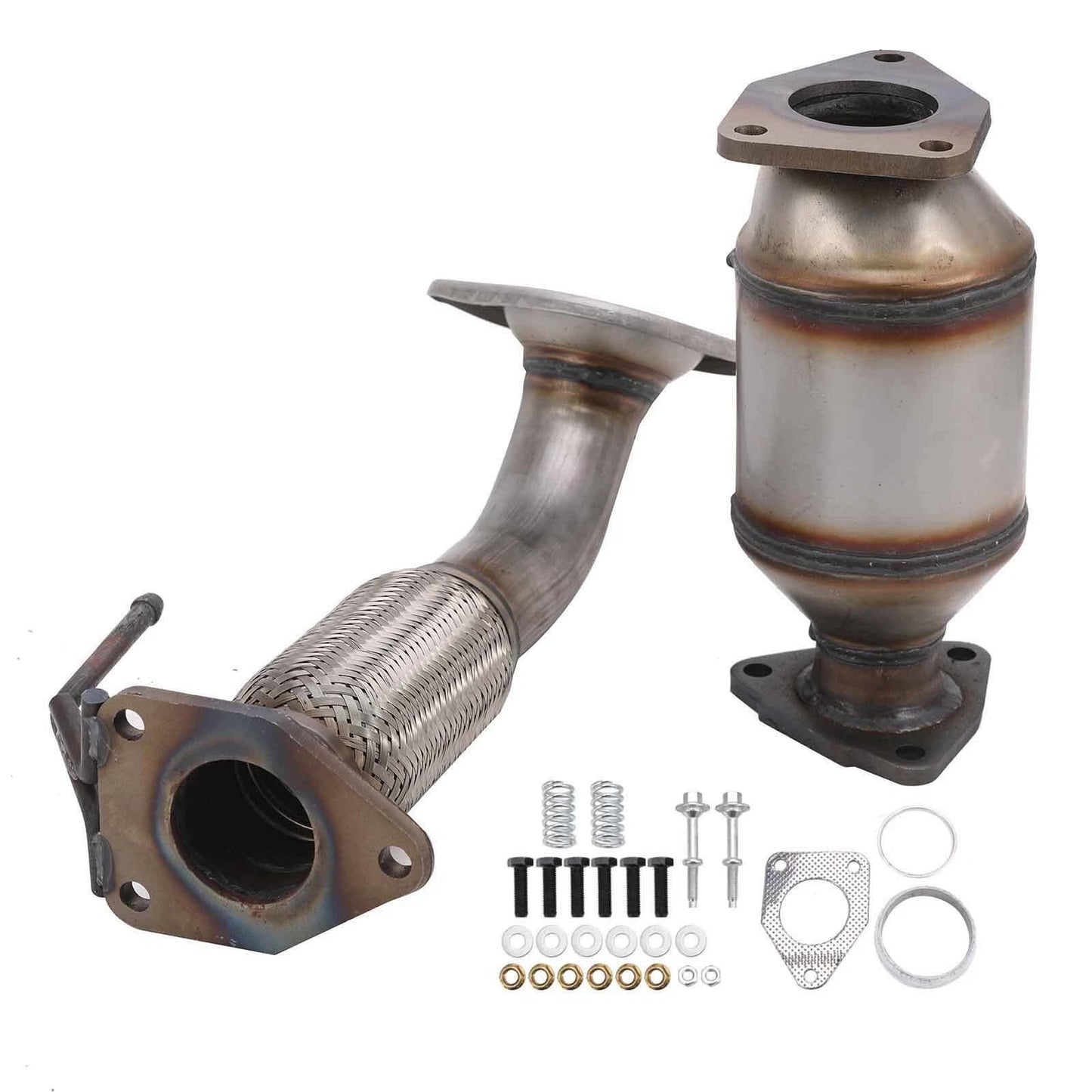 2008-2012 Accord 2.4L Honda 2PCS Flex Pipe+Rear Manifold Catalytic Converter 642118 6H28175