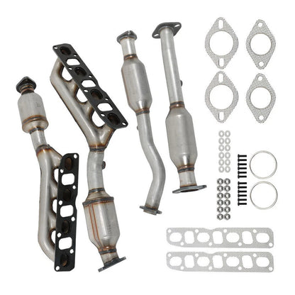 2005-2010 Infiniti QX56 5.6L 4pcs Front & Rear Manifold Catalytic Converters 16478 16479 16488 16489