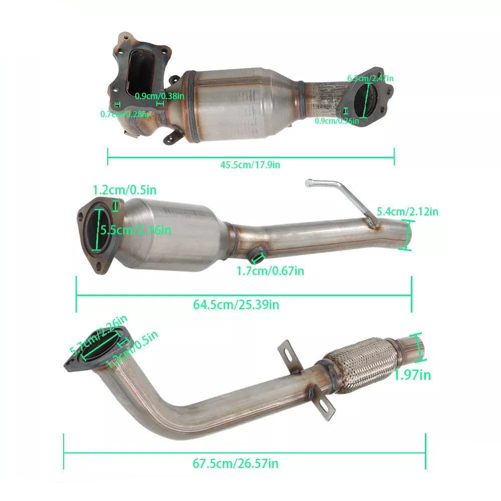 2013-2017 Honda Accord 2.4L Front Manifold & Rear Catalytic converter