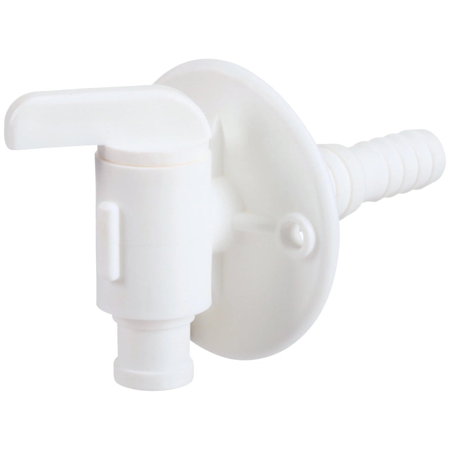 RV Fresh Water Tank Drain Valve with Flange Durable Plastic