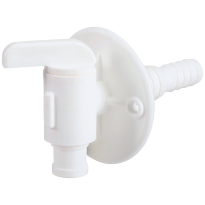 RV Fresh Water Tank Drain Valve with Flange Durable Plastic