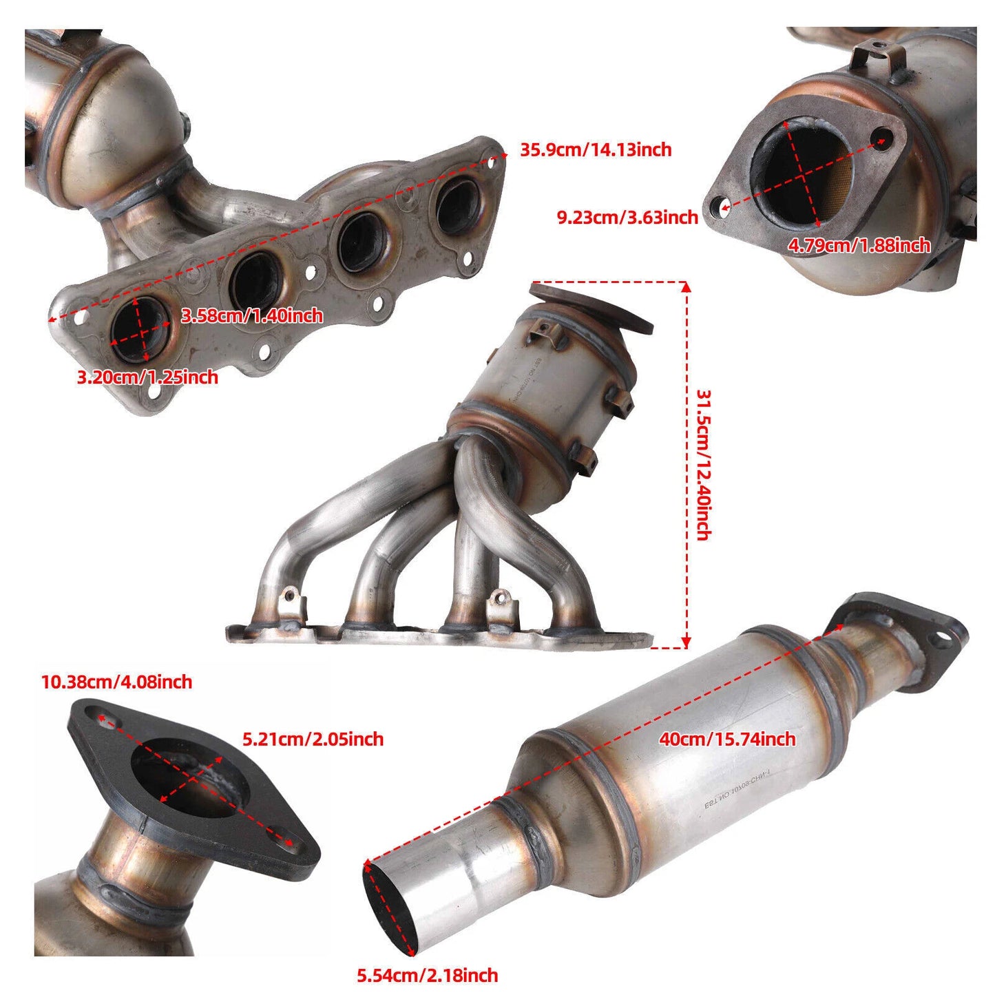 Kia Soul 1.6L 2012-2019 Both Manifold & Rear Catalytic Converters w/ Gasket