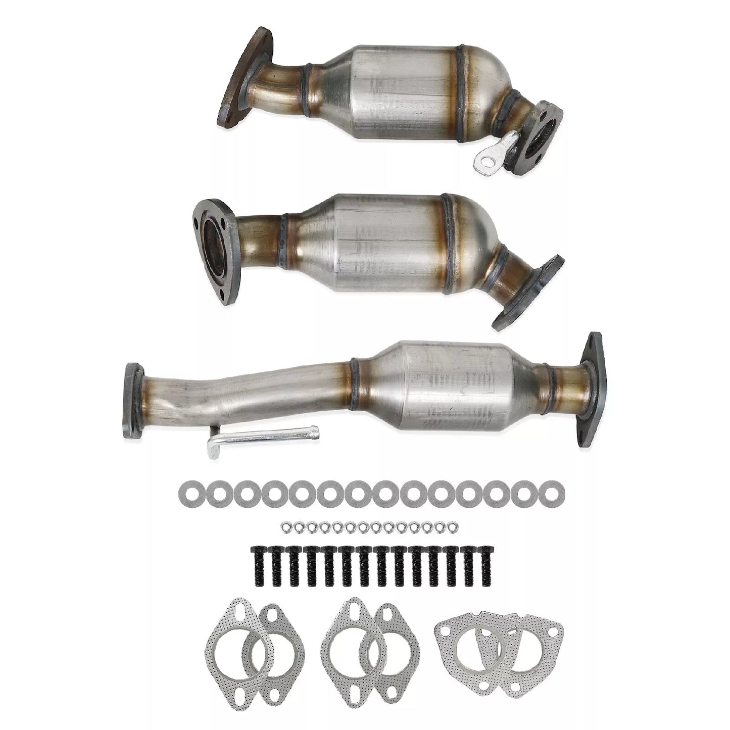 2007-2017 GMC Acadia 3.6L Front & Rear 3PCS Catalytic Converters 16547 16548 16574