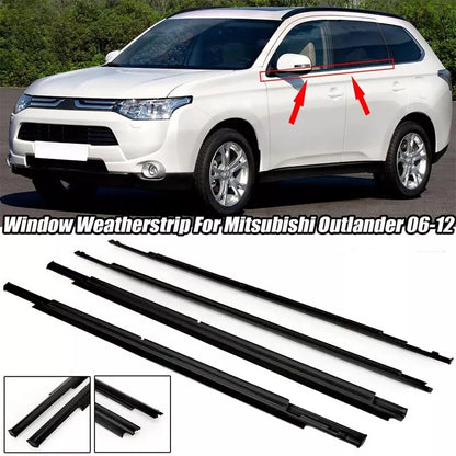 2006-2012 Mitsubishi Outlander 5727A007 5727A008 4PCS Car Outside Window Weatherstrip Seal Belt Moulding Trim