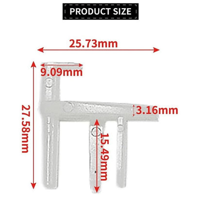 2 x Pairs Seitz Dometic Flyscreen / Caravan Window Blind End Clips 2 L/H & 2 R/H