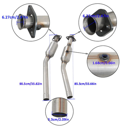 Ford 2005-2010 Mustang 4.0L Right & Left Side Catalytic Converters