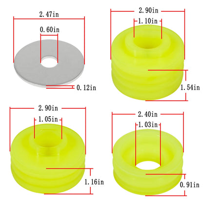 1999-2017 Ford F250/350 2/4WD KF04050BK Body Cab Mount Bushing Kit Fit
