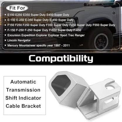 Shift Indicator Cable Bracket, Aluminum Automatic Transmission Shift Cable