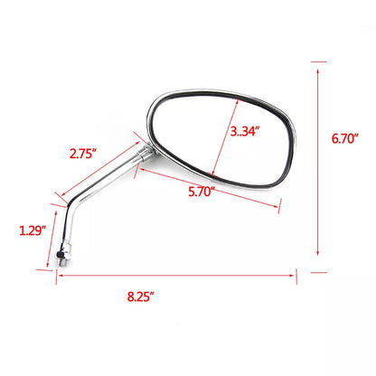 Kawasaki Vulcan VN 500 800 900 1600 10MM Chrome Rectangle Motorcycle Mirrors