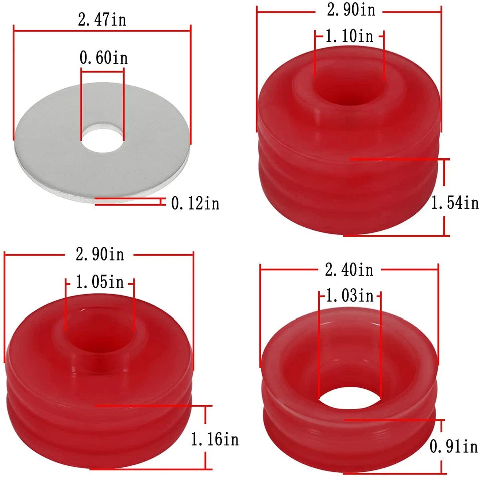 2003-2018 Ford F-350 Super Duty King Ranch KF04050BK Body Cab Mount Bushing Kit Fit