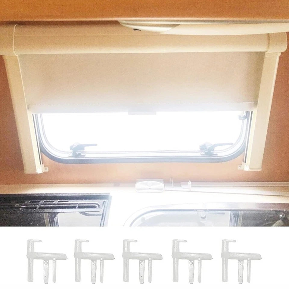 2 x Pairs Seitz Dometic Flyscreen / Caravan Window Blind End Clips 2 L/H & 2 R/H