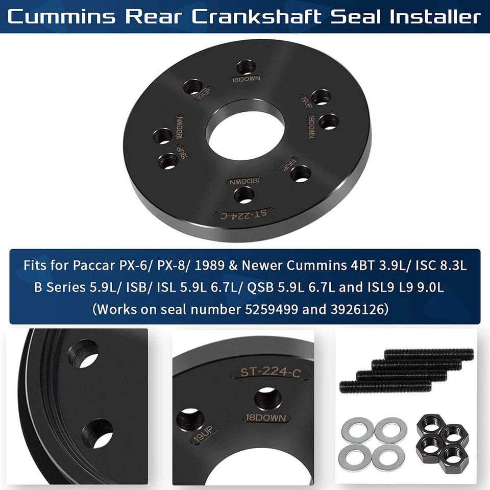 Cummins Paccar 5395259 3824078 Rear Crankshaft Seal Sleeve Installer Tool
