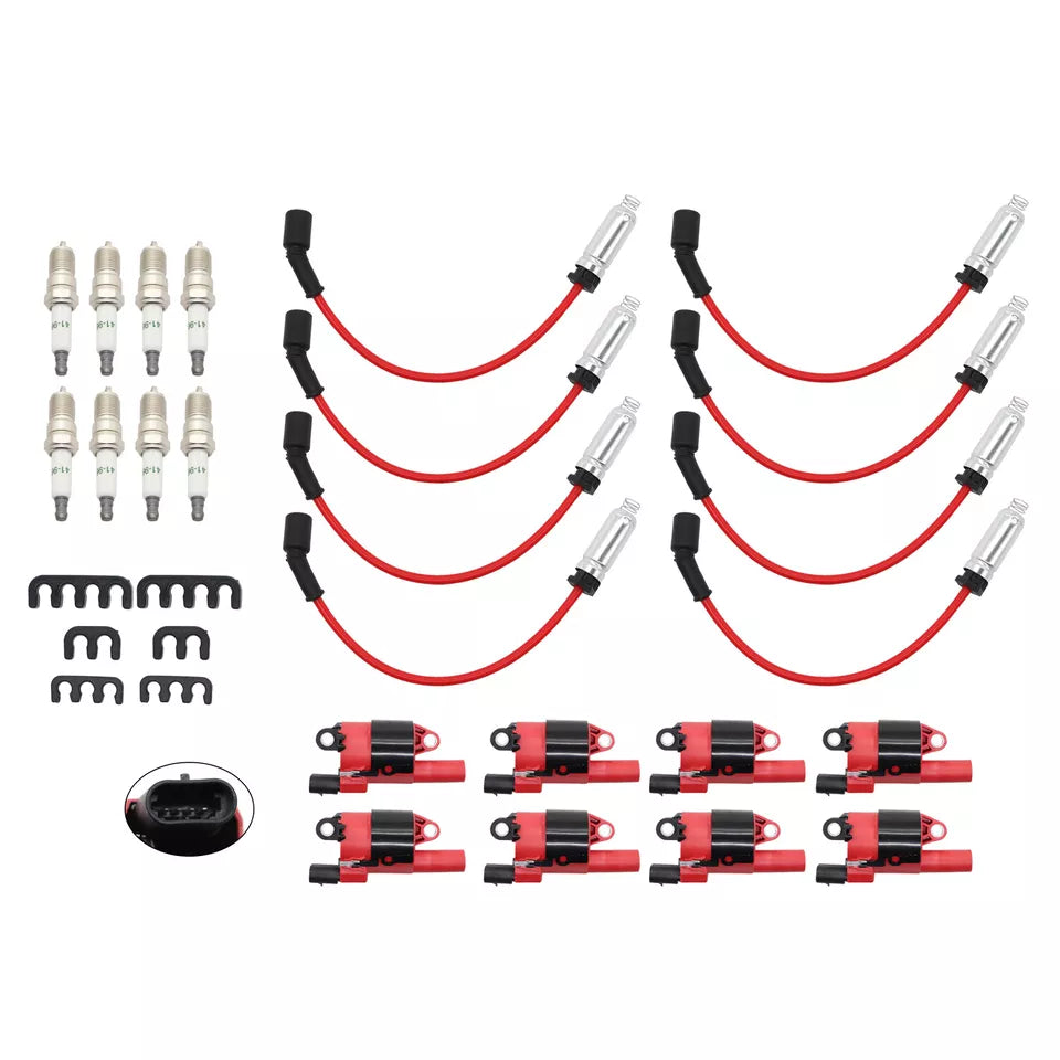 2015-2016 Chevy Silverado 1500 V6 4.3L 8xIgnition Coil+Spark Plug+Wire Set UF414 12573190