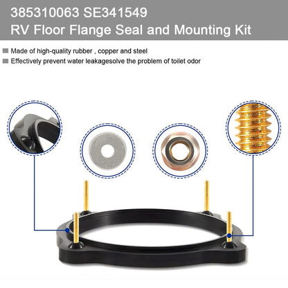 Dometic Sealand 511H 706 806 2010 2011 US RV Toilet Floor Flange Seal Kit