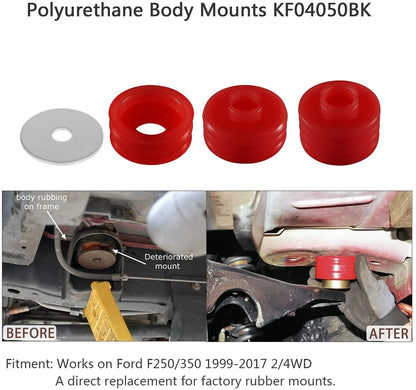 2003-2018 Ford F-350 Super Duty King Ranch KF04050BK Body Cab Mount Bushing Kit Fit