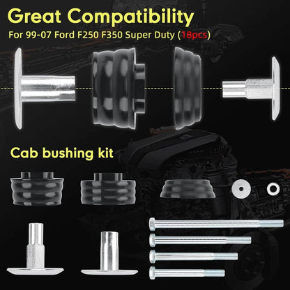 2003-2007 Ford 6.0L Powerstroke Diesel F250 F350 F450 F550 F650 F750 Excursion E150 E250 E350 E450 KF04058BK Factory Direct Selling Body Bracket Kit
