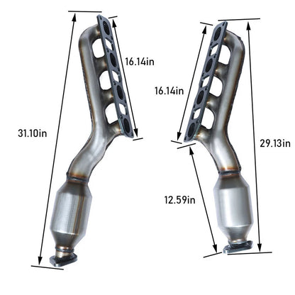 Nissan 2004-2015 Titan 5.6L Manifold Left & Right Catalytic Converters