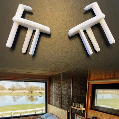 2 x Pairs Seitz Dometic Flyscreen / Caravan Window Blind End Clips 2 L/H & 2 R/H