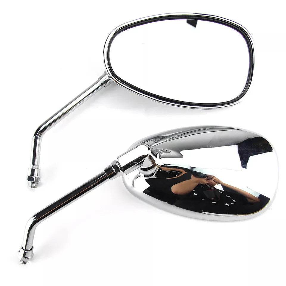 Kawasaki Vulcan VN 500 800 900 1600 10MM Chrome Rectangle Motorcycle Mirrors