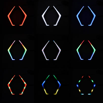 LED RGB Grille Lights Turn Signal Fang Accent For Polaris RZR XP 1000/XP Turbo/XP Turbo S 2019-2023 Champoo
